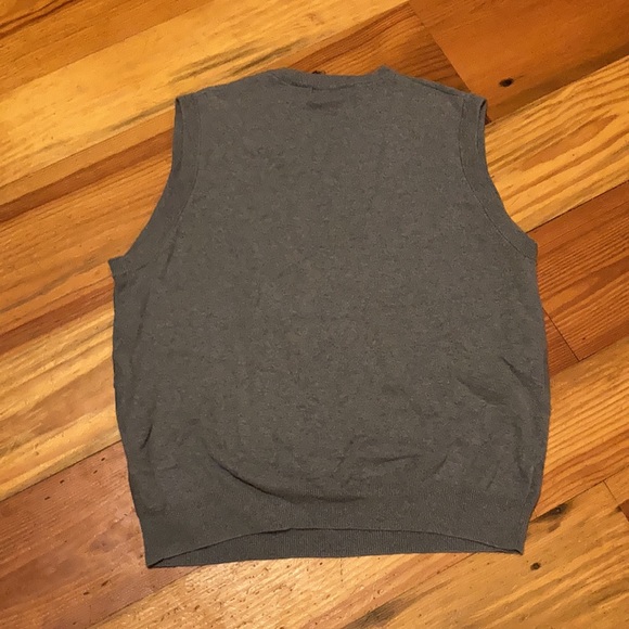 Oscar de la Renta gray vest with diamond pattern sz L - Picture 3 of 4